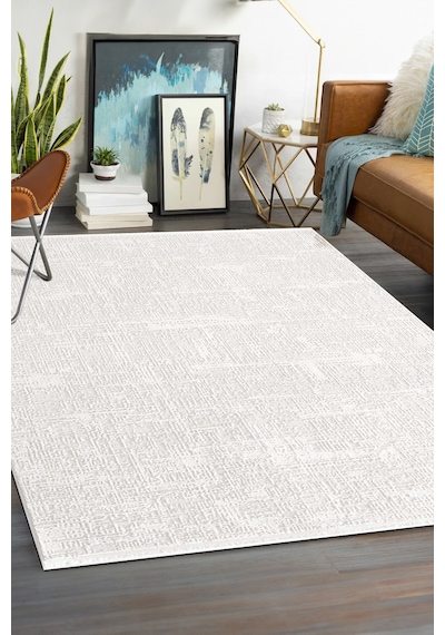 Enti Akik 8610 Krem Halı Kilim Salon Mutfak Kesme Yolluk Dokuma Krem