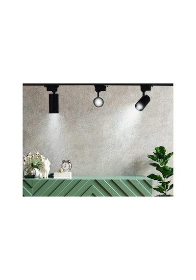 Mini Ray Spot Sylvania Gu-10 Led Ampullü Spot Lamba 6500k Beyaz Işık Siyah Kasa Genel