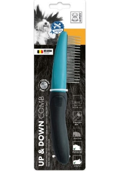 M-Pets 10105399 Up Down Comb Köpek Tarağı 22 CM Mavi