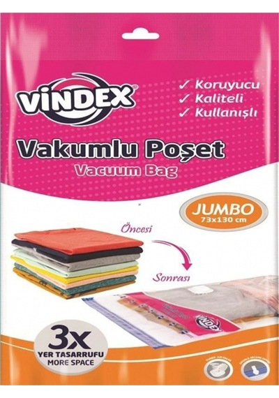 Plastik Vakumlu Poşet Jumbo Tekli 73 130 Cm 1 Parça Turuncu Plastik Turuncu Diğer
