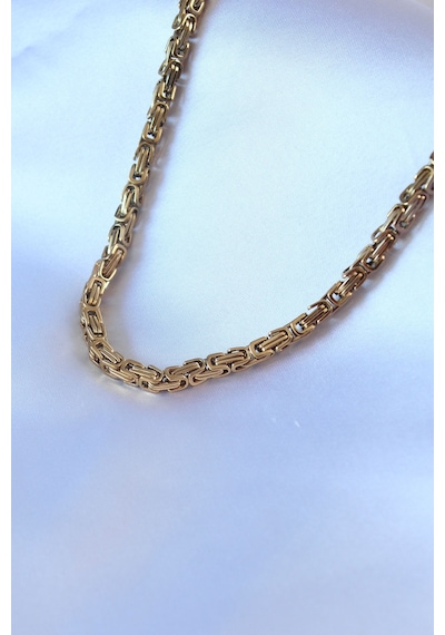 316l Çelik Gold Renk Kral Zincir Model Erkek Kolye