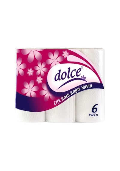 Dolce Çift Katlı Rulo Kağıt Havlu 6'lı 4 Paket