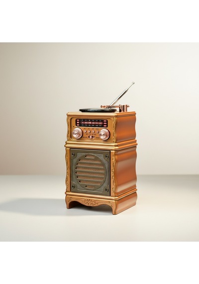 Rt-381 Nostalji Plak Çalar Görünüm Radyo,şık Tasarım Trend Bluetooth Nostaljik Radyo