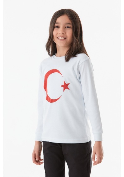 Fullamoda Türk Bayrağı Baskılı Çocuk Sweatshirt 24mcck1749207175-beyaz 24MCCK1749207175-Beyaz Fullamoda Türk Bayrağı Baskılı Çocuk Sweatshirt 24mcck1749207175-beyaz 24MCCK1749207175-Beyaz