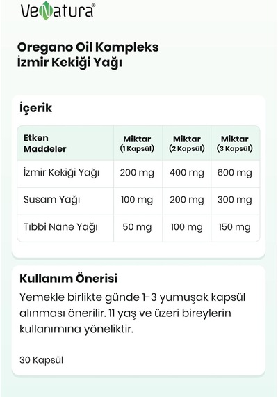 Oregano Oil Kompleks 30 Kapsül