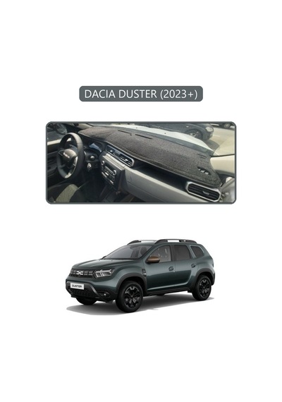 Dacıa Duster 2023+torpido Koruma Halısı Gri Kenar