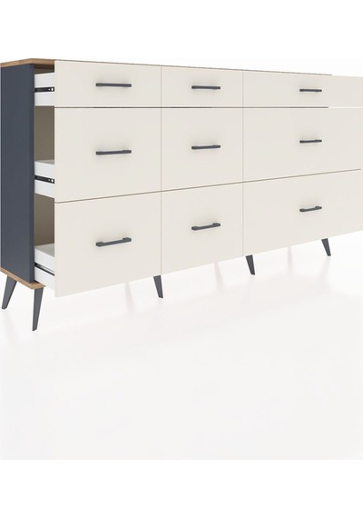 Arges Konsol 9 Çekmeceli 176x30x99 Antrasit-çam/aytaşı Atlas Çam/aytası - Antrasıt Arges Konsol 9 Çekmeceli 176x30x99 Antrasit-çam/aytaşı Atlas Çam/aytası - Antrasıt