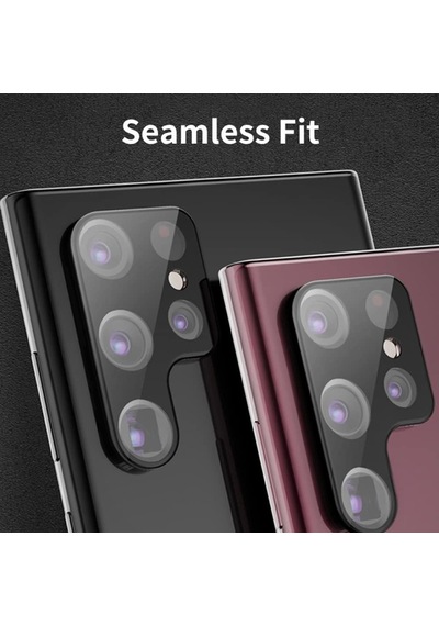 Samsung Galaxy S23 Ultra Kamera Lens Koruma Camı V2 Siyah Galaxy S23 Ultra İle Uyumlu Ekran Koruyucu Diğer