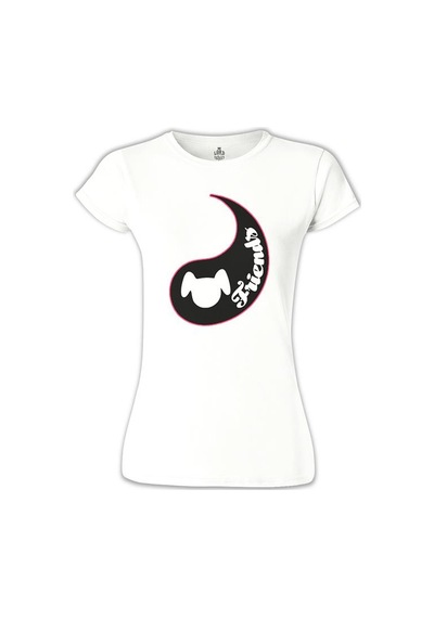 Best Friends - Köpek Beyaz Kadın Tshirt 001