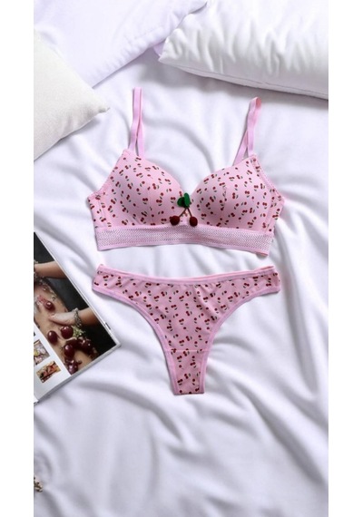 Suısy Cherry Pie Kiraz Desenli Bralet Sütyen Çok Renkli