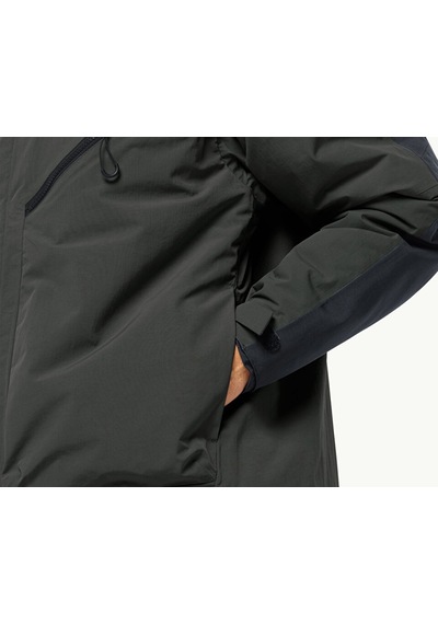 Jack Wolfskin Heumarkt 2L Parka Unisex Uzun Outdoor Montu 1116161-6502 Gri 1116161-6502