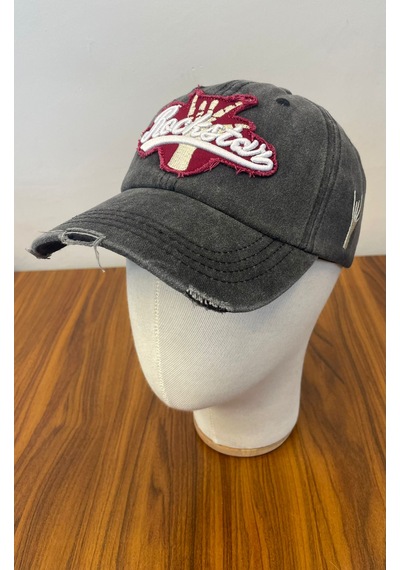 Rockstar Nakışlı Yıkamalı Eskitme Vintage Cap Şapka Füme