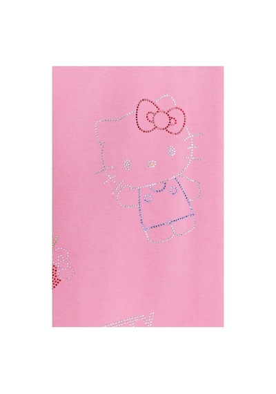 Sanrio Hello Kitty Taş Detaylı Pembe Tişört Pembe Pembe