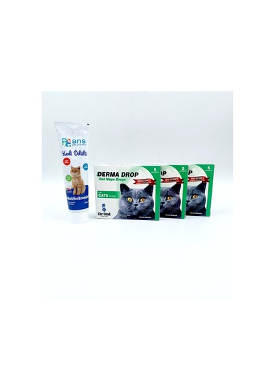 Kediler İçin Kedi Parazit Ürünü 3 Adet + Multivitamin