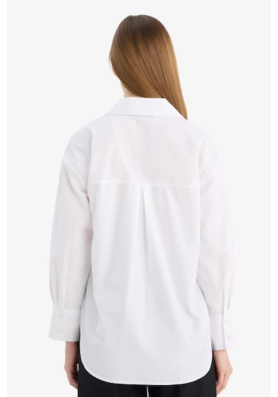 Defacto Relax Fıt Poplin Gömlek Tunik E7977ax26spwt32 Beyaz-wt32