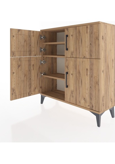 Arges Şifonyer 3 Raflı 4 Kapaklı 88x30x96 Çam-çam Atlas Çam