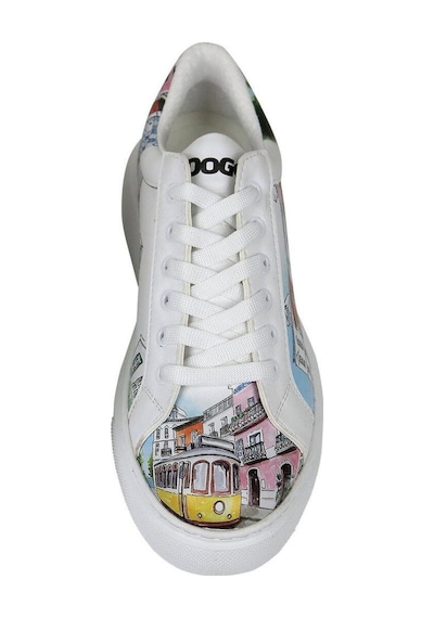 Kadın Vegan Deri Beyaz Sneakers - Lisboa Tasarım Beyaz