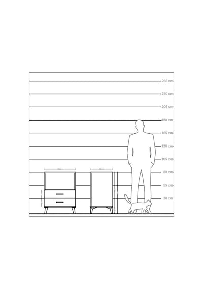 Kronos Komodin Tek Raflı 2 Çekmeceli 60x59x80 Aytaşı-çam Aytası