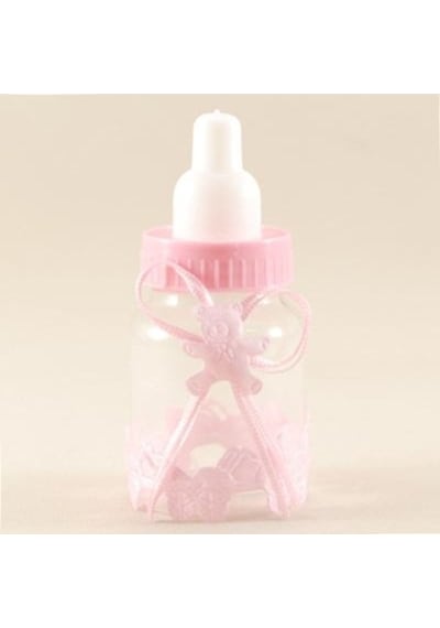 Biberon Şeklinde Pembe Plastik 4 Cm X 9 Cm 6