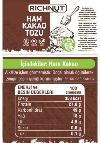 Naturel Ham Kakao Tozu 140 Gr