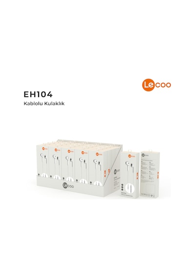 Lecoo EH104 Kablolu 3.5mm Jacklı Kulak İçi Mikrofonlu Kulaklık