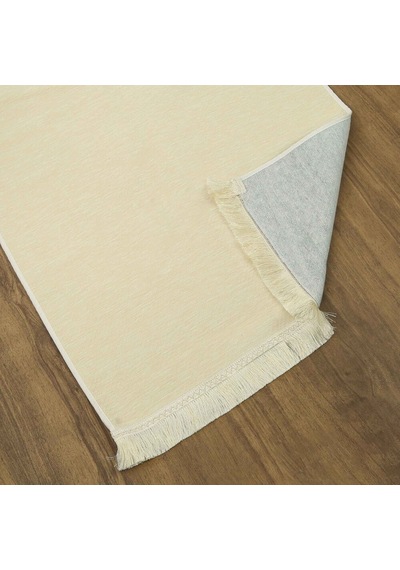 El Kuba Lüks Astarlı Biyeli Seccade Krem 66x125cm 565 Gr Çok Renkli