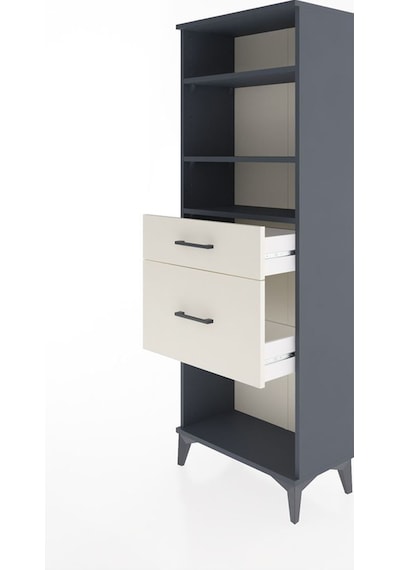 Arges Dolap 3 Raflı 2 Çekmeceli 60x30x163 Antrasit-aytaşı Antrasit Arges Dolap 3 Raflı 2 Çekmeceli 60x30x163 Antrasit-aytaşı Antrasit