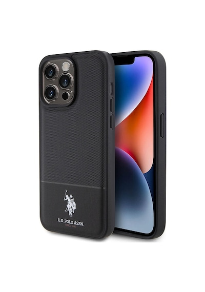Apple iPhone Uyumlu 15 Pro Max Kılıf U.s. Polo Assn. Lisanslı Suni Deri Arka Yüzey Baskı Logolu Örg