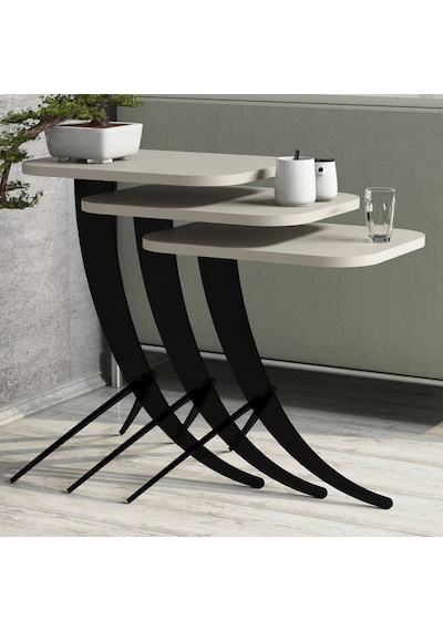 Variant Pion Metal Ayaklı 3Lü Zigon Sehpa (322107055)
