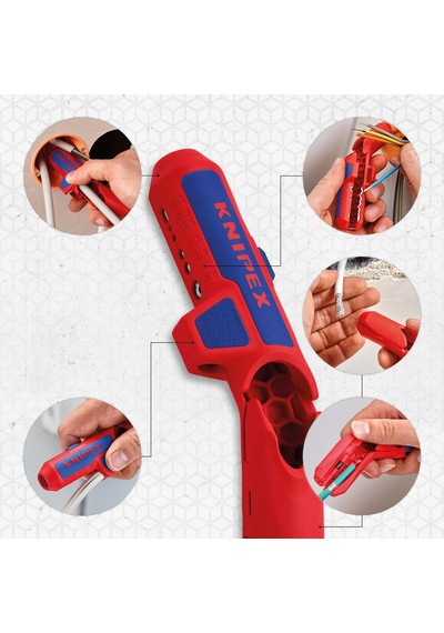 Knipex Ergostrip Sağ Elini Kullananlar İçin Üniversal Soyma Aleti 135 Mm 16 95 01 Sb