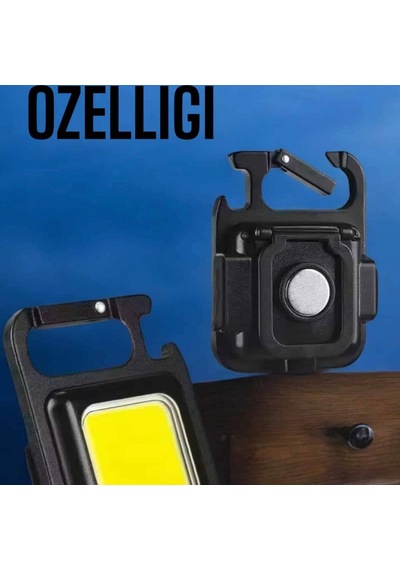 800 Lümen Şarjlı Mini Led Fener 3 Işık Modlu Mıknatıslı Ve Şişe Açıcılı