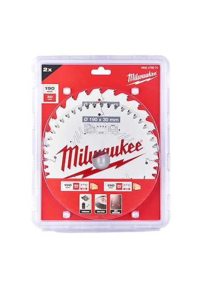 Milwaukee 190x24 Mm 48 Diş Sunta Kesme Testeresi 2'li