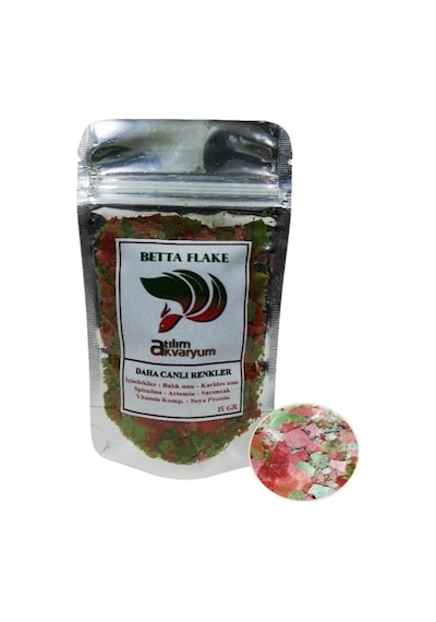 Betta Flakes Pul Yem Betta Balığı Yemi Daha Canlı Renkler