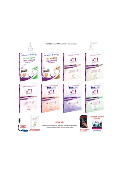 Karekök Ayt Tüm Dersler Soru Bankası Ve Deneme 8 Kitap Seti