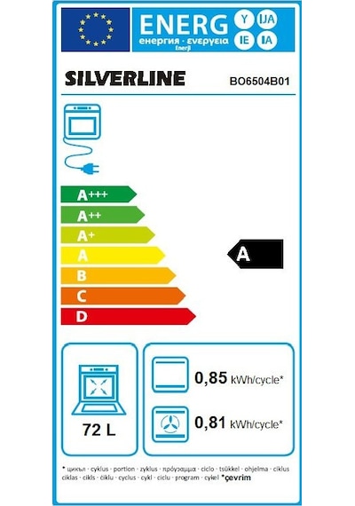 Silverline BO6504B01 S4 Ankastre Fırın Siyah