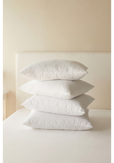 Ocean Home Textile 4'lü 900 Gr Kapitoneli Silikon Yastık Seti 50 X 70 Cm Beyaz