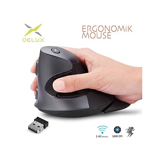 Delux M618gx Ergonomik Dikey 6 Tuşlu Kablosuz Optik Mouse Genel