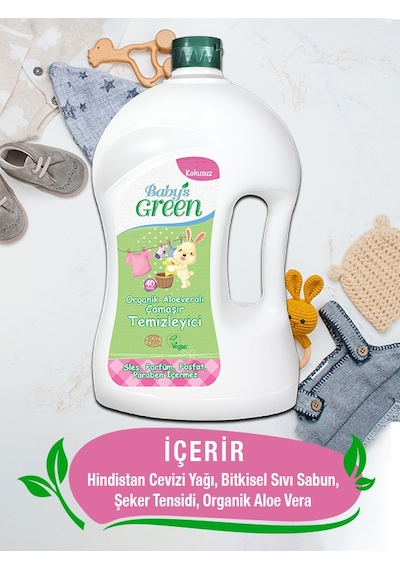 Organik Aloe Veralı Bebek Çamaşır Temizleyici Eco 40 Yıkama