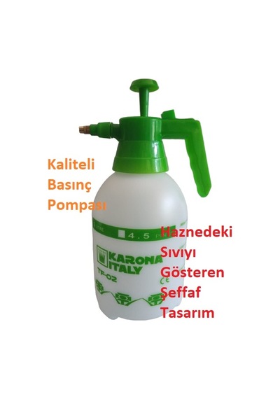 Basınçlı İlaç Pompası 2 Lt İlaçlama Sulama Dezenfektan Pompası Royal