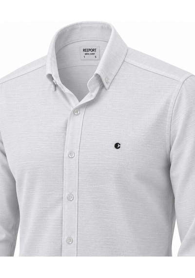 Classics Men Re Port Uzun Kol Slim Fit Erkek Gömlek - 7792 Beyaz
