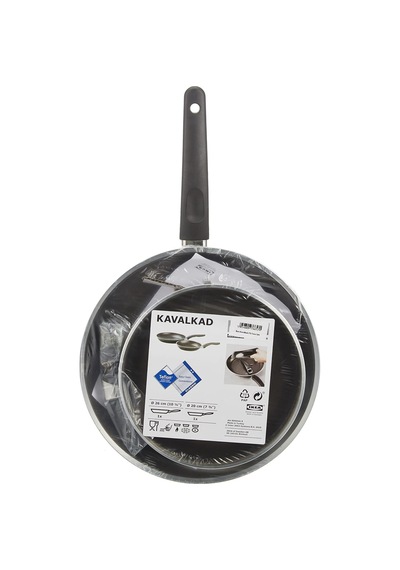 Kavalkad Frying Pan Set Of 2 Black, Siyah Belirtilmemiş