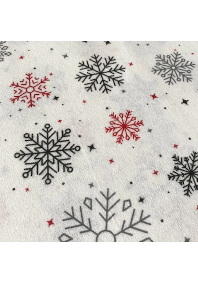 Flanel Pazen Fermuarlı Bebek Yastık Kılıfı 35x45 2 Adet Beyaz - Kırmızı