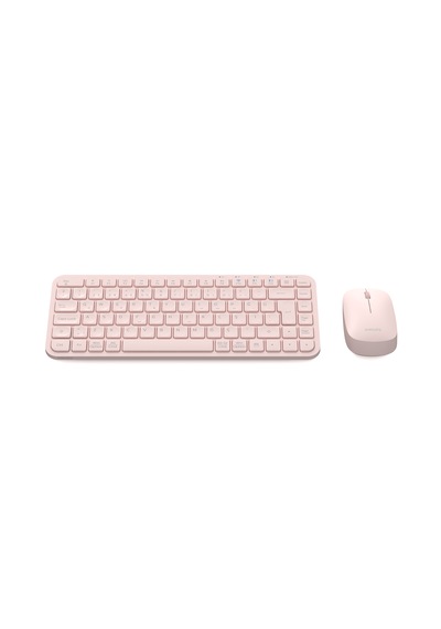Philips Spt6338bt Bluetooth Ve 2.4ghz Kablosuz Türkçe Q Klavye Mouse Seti Pembe Optik