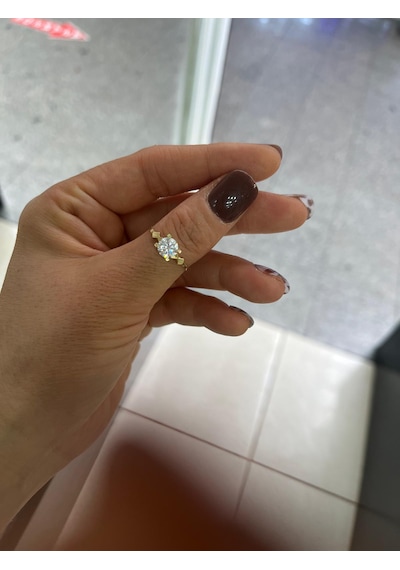 Çelikoğlu Kuyumculuk 14 Ayar Altın Tek Taş Yüzük 1,11 Gr Altın