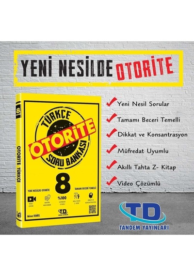 Tandem 8. Sınıf Türkçe Otorite Soru Bankası