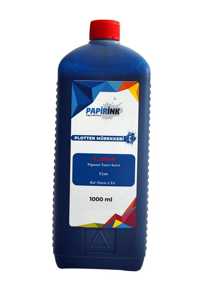 Papirink Canon Uyumlu Plotter Mürekkebi 1000 gr Pigment Cyan