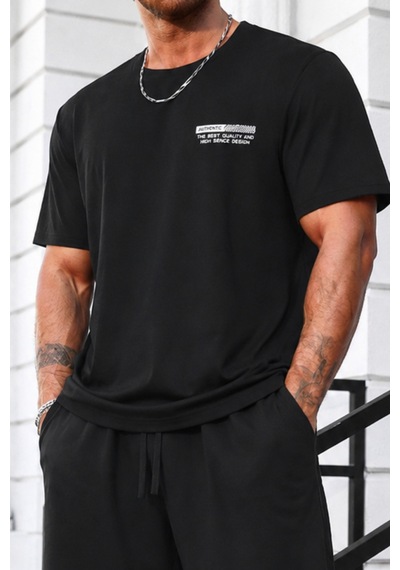 Cool Tarz Erkek Oversize Basic Tişört Şort Takımı %100 Pamuk Yazlık Rahat Günlük İkili Takım Siyah Siyah Cool Tarz Erkek Oversize Basic Tişört Şort Takımı %100 Pamuk Yazlık Rahat Günlük İkili Takım Siyah Siyah