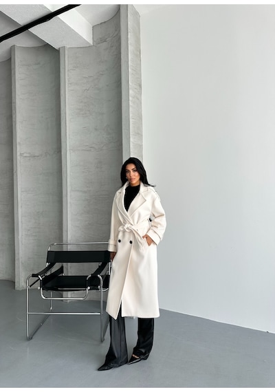 Meecy Laura Kuşaklı Yeni Sezon Astarlı Premium Kalite Rahat Kalıp Kadın Kaşe Kaban Mont Bej Bej Meecy Laura Kuşaklı Yeni Sezon Astarlı Premium Kalite Rahat Kalıp Kadın Kaşe Kaban Mont Bej Bej