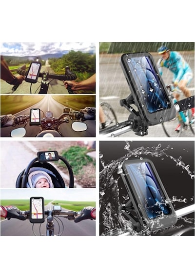 Motorsiklet Bisiklet Atv Manyetik Su Geçirmez 360 5-7 İnç Telefon Tutucu Tutacağı M3 1 Adet