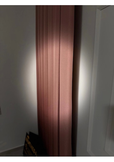 Nivemeshome Roma 18542-d Keten 1/3 Sık Pileli Gülkurusu Fon Perde Apm Gülkurusu